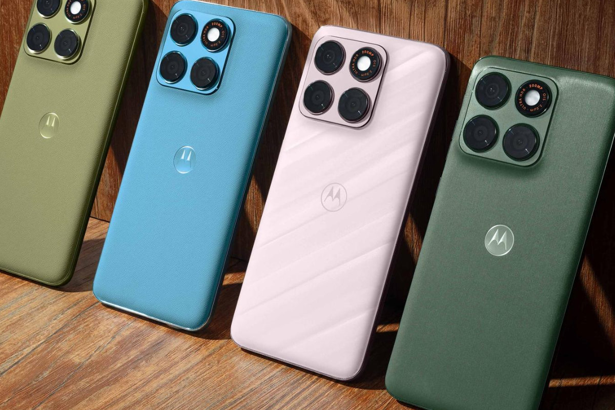 Motorola Edge 70 Plus smartphone with curved display and multiple color options